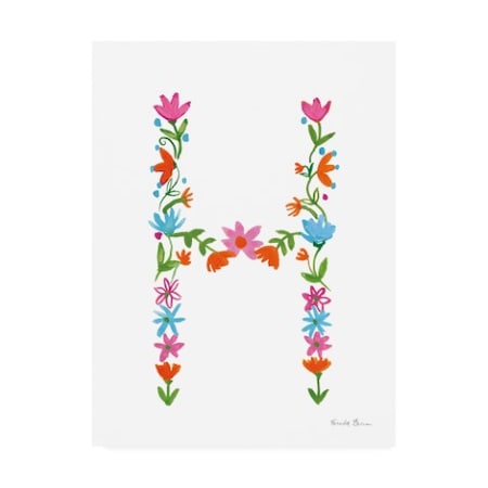 Farida Zaman 'Floral Alphabet Letter Viii' Canvas Art,18x24